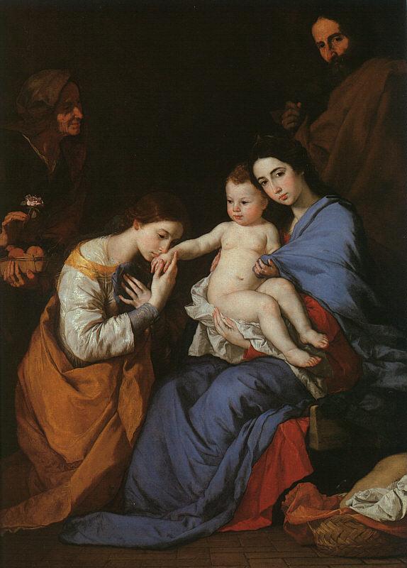 Jusepe de Ribera The Holy Family with Saints Anne Catherine of Alexandria